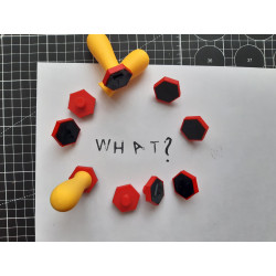 Zestaw pieczątek z literkami